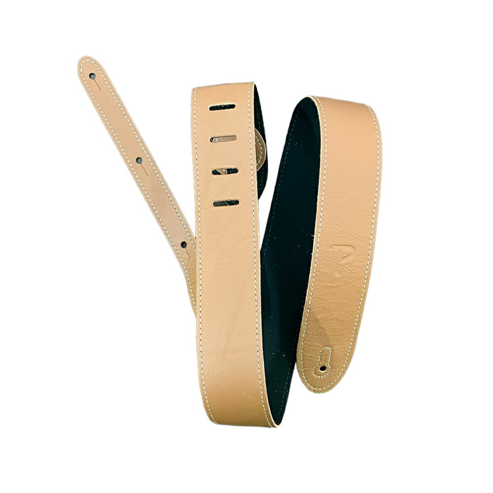 イタリアンレザーストラップはギターにぴったりのアクセサリー。柔らかいイタリア製の衣服用レザーを使用しました。手触りもよく、体にもフィットしやすいです。革本来の特徴である地肌のムラ（シワや筋など）、バラキズがそのまま表情として出ています。革はキズが付きますが、それすらも一つの味となって馴染んでゆきます。長く使い込んでいく内に革も程よく馴染み、色も深まり、柔らかく自然で、味のある風合いが生まれます。 カラー：ブラウン