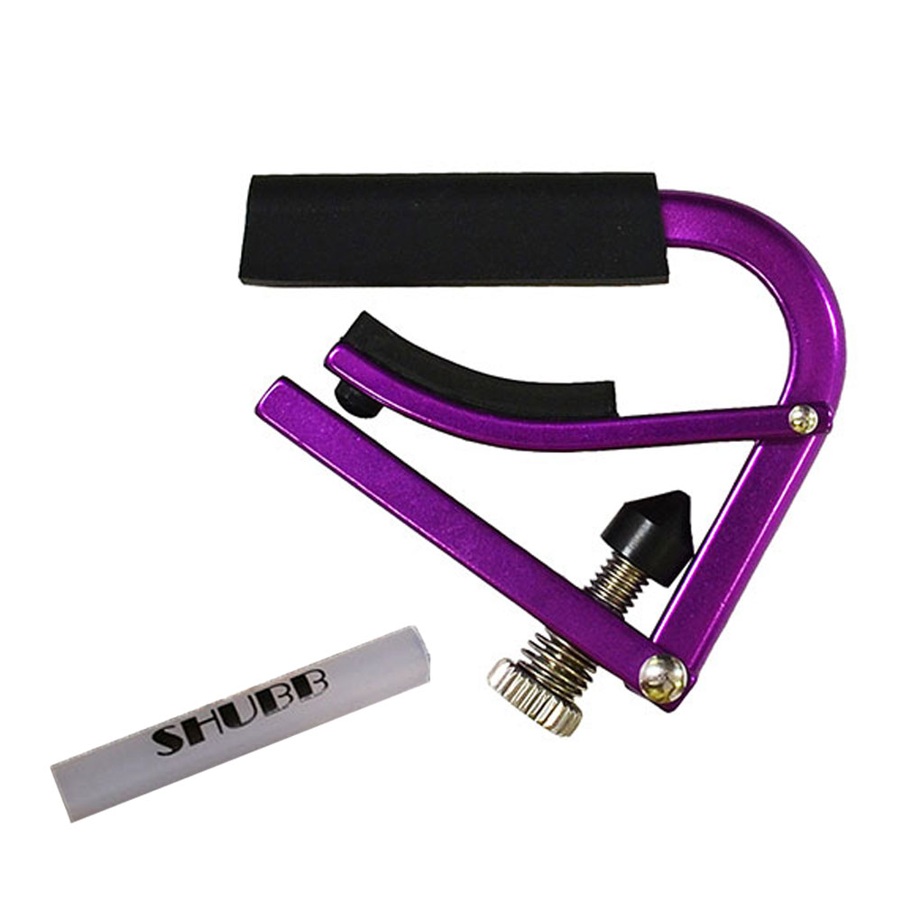 【休業お詫びポイントUP】クリアスリーブ付 SHUBB カポタスト ウクレレ用 L9バイオレット + R-1/C