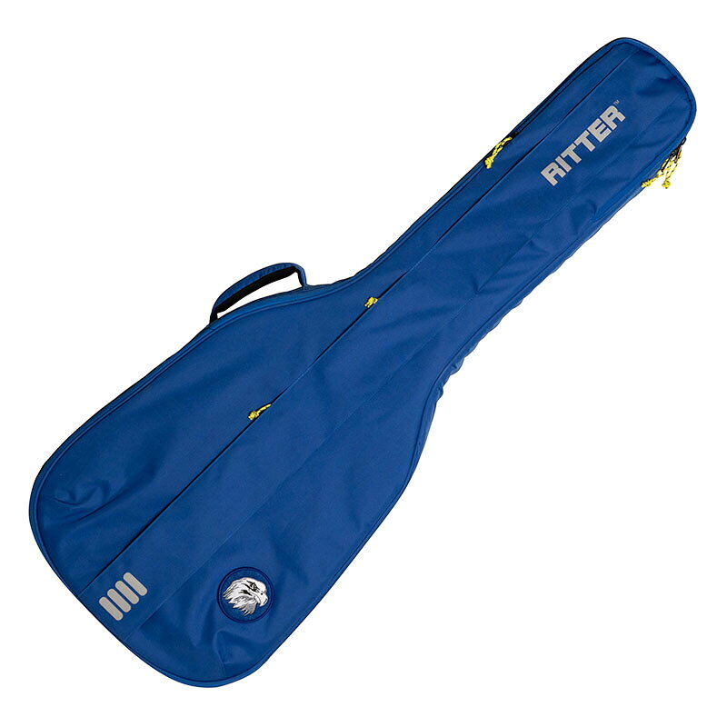 ・RGB4-ABSBL-AcousticBass- ・アコースティックベース用 ・20mm高密度パッド+5mmソフトフォームパッド+3mmソフトプラッシュを組み合わせた28mmパッドを採用。ブリッジ、ヘッド部分はポリエステルで保護されています。（マチ無しのモデルは、サイドパッドは有りません。） ・ネックを固定できるネックピロー付き。マジックテープで取り付けられている為、位置調整や取り外しも可能です。 ・ポリエステル外装。ロゴと下部のストライプにリフレクト（反射）素材を使用しています。 ・キャリーハンドル、収納可能なリュックスタイルストラップ、後部にはグラブハンドルも装備。 ・A4サイズ対応ポケット+2つのアクセサリーポケット。（楽器サイズ自身が小さい場合、A4は入らないモデルも有ります。） Length:1260 mmWidth upper:410 mmWidth lower:450 mmDepth:150 mmWeight:2.5 kg