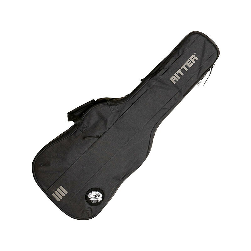 ・RGB4-DEANT-DoubleElectricGuitar- ・エレクトリックギター2本用 ・20mm高密度パッド+5mmソフトフォームパッド+3mmソフトプラッシュを組み合わせた28mmパッドを採用。ブリッジ、ヘッド部分はポリエステルで保護されています。（マチ無しのモデルは、サイドパッドは有りません。） ・ネックを固定できるネックピロー付き。マジックテープで取り付けられている為、位置調整や取り外しも可能です。 ・ポリエステル外装。ロゴと下部のストライプにリフレクト（反射）素材を使用しています。 ・キャリーハンドル、収納可能なリュックスタイルストラップ、後部にはグラブハンドルも装備。 ・A4サイズ対応ポケット+2つのアクセサリーポケット。（楽器サイズ自身が小さい場合、A4は入らないモデルも有ります。） Length:1030 mmWidth upper:320 mmWidth lower:380 mmDepth:80+80 mmWeight:2.7 kg