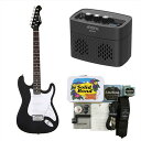 【27日までポイント8倍】【横山健 小物セット+アンプ付】Legend エレキギター LST-Z BKBK + Ken Yokoyama Electric Guitar Starter Set + AROMA Amp AG-05BLK