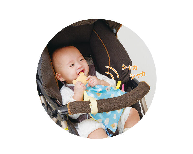 リラックマべビー しゃかしゃかタオル 歯固め付き アガツマ 2