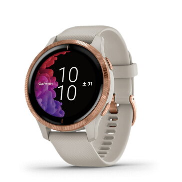 GARMIN ガーミン VENU Light Sand / Rose Gold ヴェニュー ライトサンド/ローズゴールド メンズ レディース 010-02173-27 スマートウォッチ