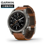 【4/20限定★エントリーで2人に1人が当選！100％ポイントバック】GARMIN ガーミン fenix 7 PRO Sapphire Dual Power フェニックス7プロ Titanium with Chestnut Leather Band 010-02777-82