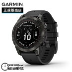 【4/20限定★エントリーで2人に1人が当選！100％ポイントバック】GARMIN ガーミン fenix 7 PRO Sapphire Dual Power フェニックス7プロ Carbon Gray Titanium with Black Band 010-02777-52