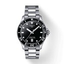 ティソ 公式 ユニセックス 腕時計 TISSOT シースター 1000 40MM ブラック文字盤 ブレスレット T