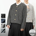 【春物SALE】 スプリング ツイード ゴールドボタン ノーカラー ショート丈 ジャケット ブルゾン メンズ 長袖 モード 韓流 チェック ムジ 韓流アイドル ...