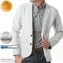 【秋物SALE開催中】 楽天ランキング入賞 クールマックス ストレッチ テーラード グレー ジャケット 涼感 冷感 伸縮 長袖 ジャケット アウター チェック ...