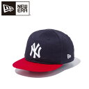 ニューエラ My 1st 9FIFTY ニューヨーク・ヤンキース ネイビー × ホワイト スカーレットバイザー 13561975