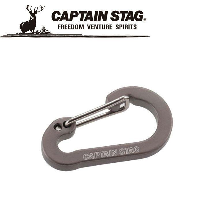 CAPTAIN STAG(キャプテンスタッグ) アウトドア アルミアクセサリー フラットカラナビ SS チタングレー UM1848