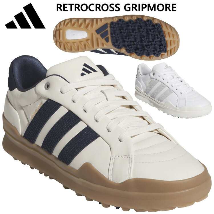 樂天商城 - 【当店在庫】アディダスゴルフ レトロクロス グリップモア メンズ スパイクレス ゴルフシューズ OPJ99 2026モデル 日本正規品