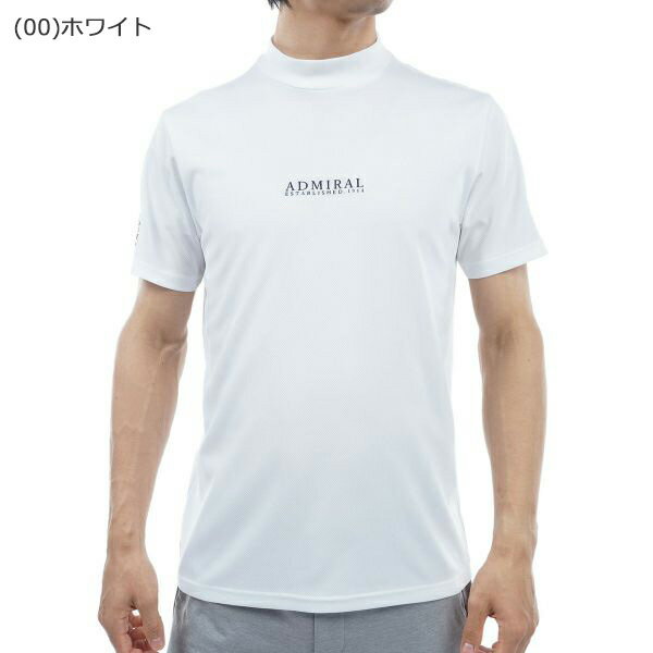 【当店在庫】アドミラルゴルフ フラッグ 半袖モックシャツ 秋冬 ゴルフウェア ADMA498