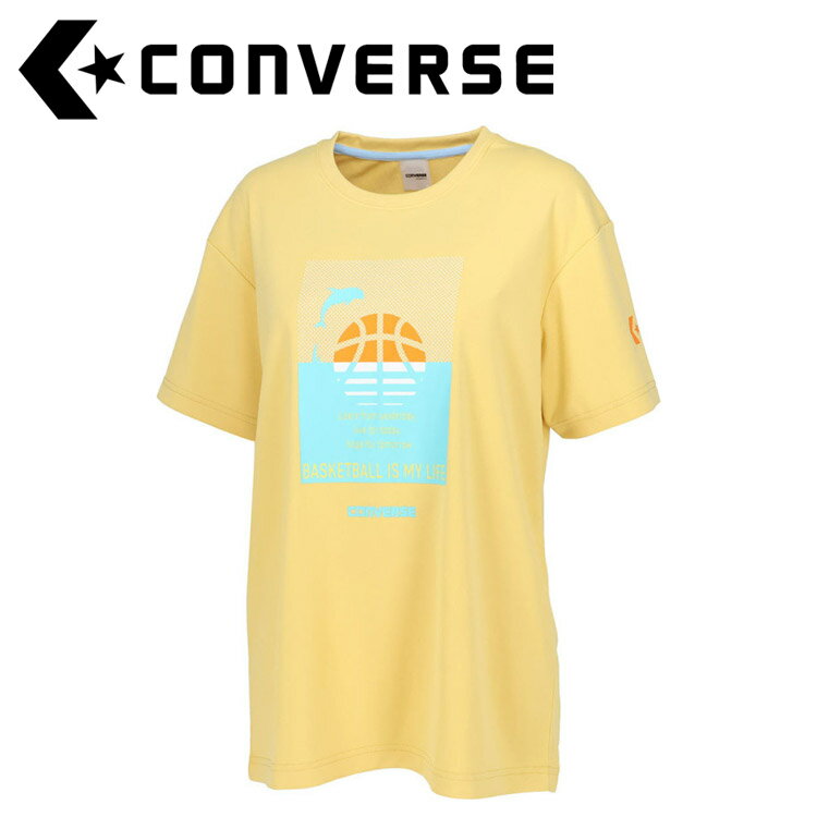 メール便対応 CONVERSE(コンバース) バスケット ガールズプリントTシャツ CB332352-5200
