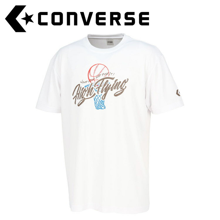 メール便対応 CONVERSE(コンバース) バスケット プリントTシャツ CB241363-1100