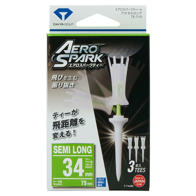 【当店在庫】【メール便対応】ダイヤゴルフ エアロスパークティー 710セミロング 3...