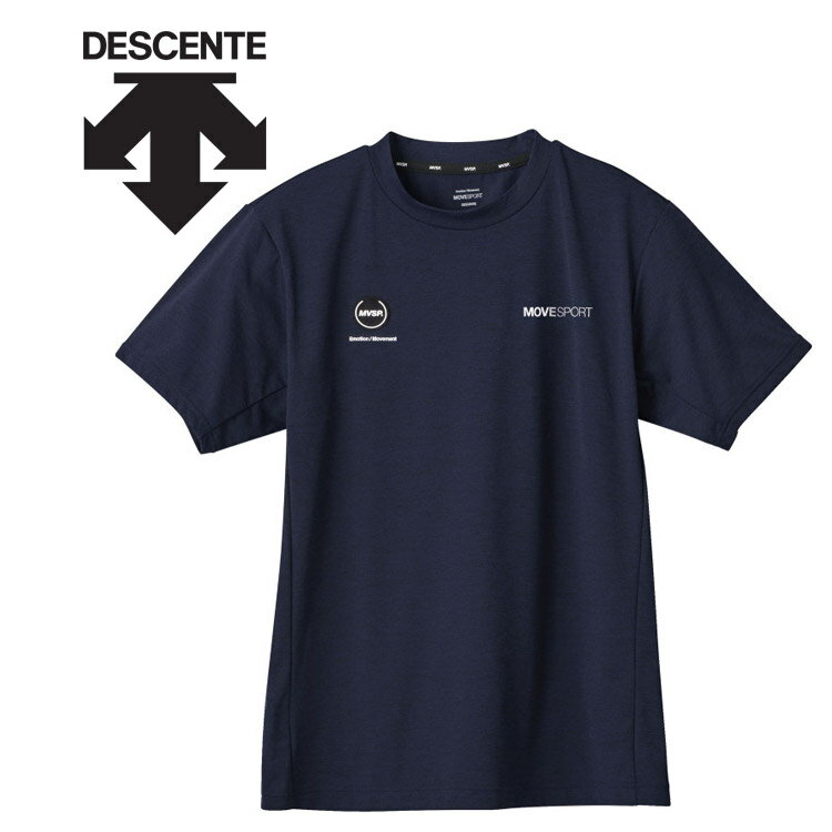 メール便対応 デサント DESCENTE SUNSCREEN TOUGH バックロゴ ショートスリーブシャツ半袖 メンズ DMMXJA52-NV