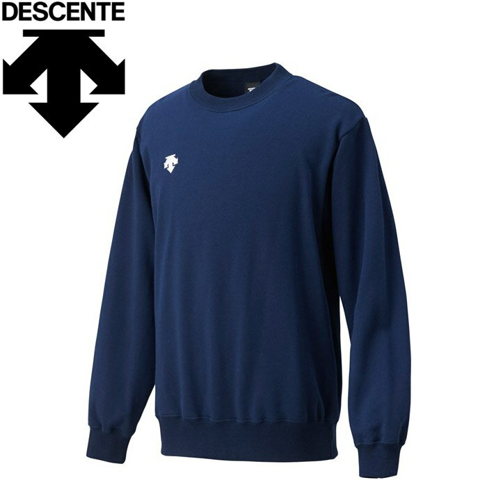 デサント トレーニング 長袖シャツ メンズ レディース 丸首スウェットシャツ DMC2602ーUNV