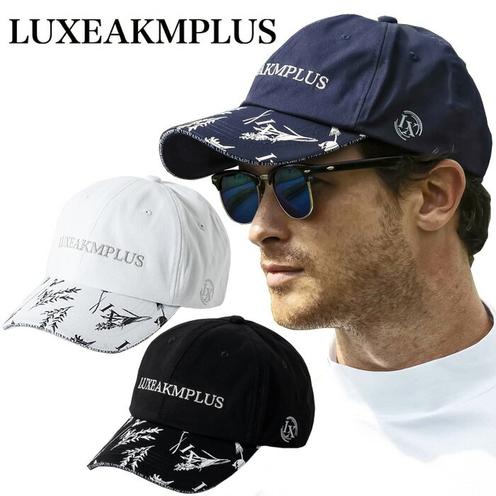 【あす楽対応】リュクスエイケイエムプラス ゴルフ ボタニカル キャップ メンズ 2024春夏 LAZ-24009