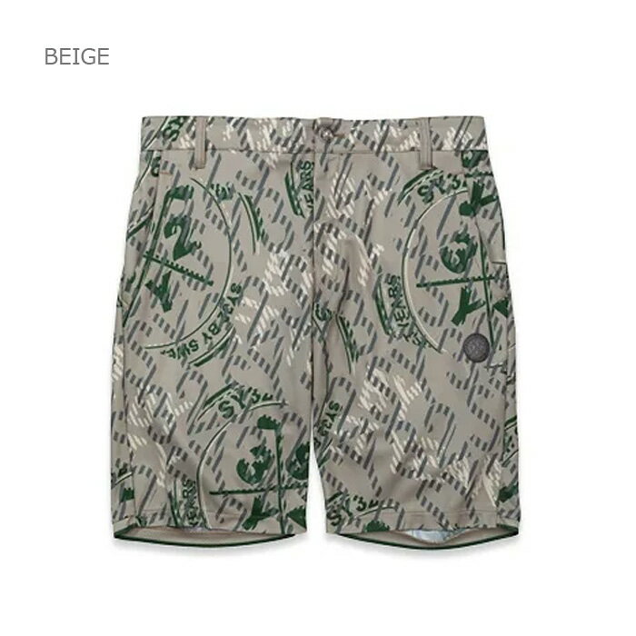【当店在庫】SY32 ゴルフ BIG CROSS GRAPHIC SHORTS ハーフパンツ メンズ 春夏 ゴルフウェア SYG-24S40