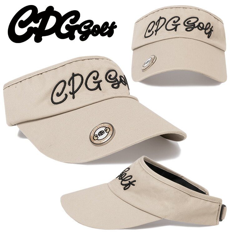 【当店在庫】CPG GOLF CPG LOGOツイル サンバイザー レディース 2025秋冬 1514-25206 帽子