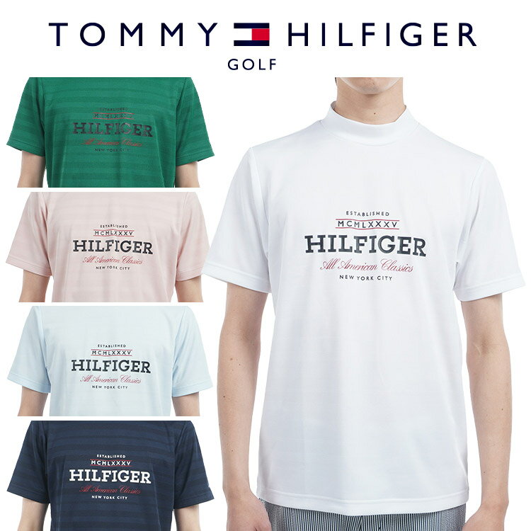 【当店在庫】トミーヒルフィガーゴルフ フロントロゴ 半袖モックネックシャツ メンズ 2025春夏 ゴルフウェア THMA520