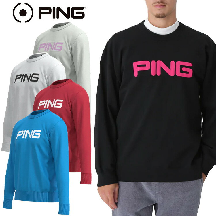 【当店在庫】ピン PING クルーネックニットセーター メンズ 2025秋冬 ゴルフウェア 621-5270903