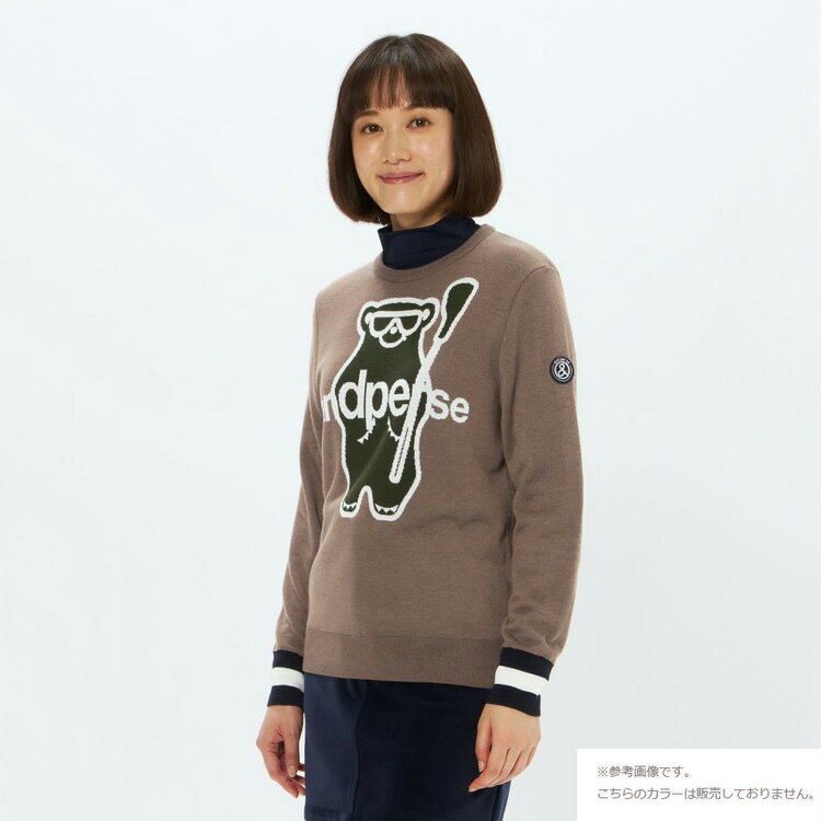 【当店在庫】アンパスィ クレアニット クルーネックセーター レディース 2025秋冬 ゴルフウェア AFF2345A7