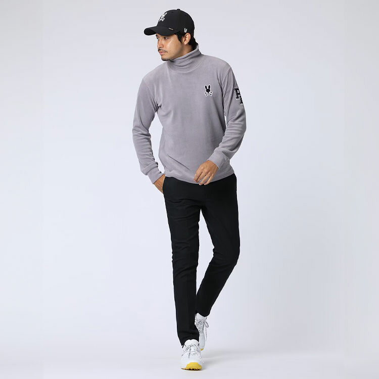 【当店在庫】サイコバニー アウトラインロゴ タートルネックロングスリーブTシャツ メンズ 2025秋冬 ゴルフウェア GF655