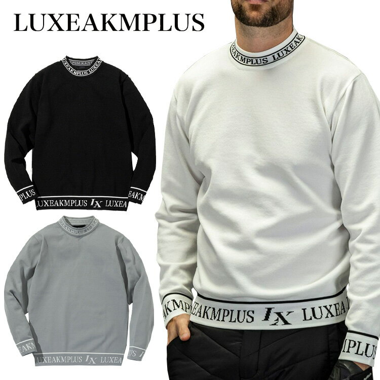 【当店在庫】リュクスエイケイエムプラス ゴルフ ヘムライン長袖ニット メンズ 2025秋冬 ゴルフウェア ..