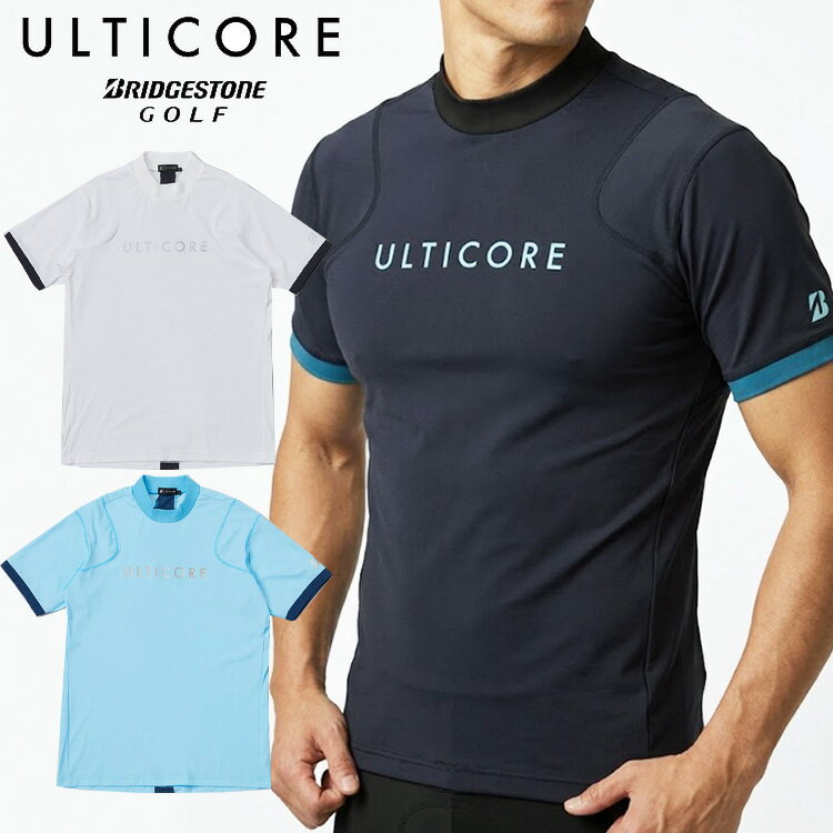 乐天商城 - 【当店在庫】ブリヂストンゴルフ 4Dimotion Fit ULTICORE 半袖モックネックシャツ メンズ 2026春夏 ゴルフウェア IBM02A