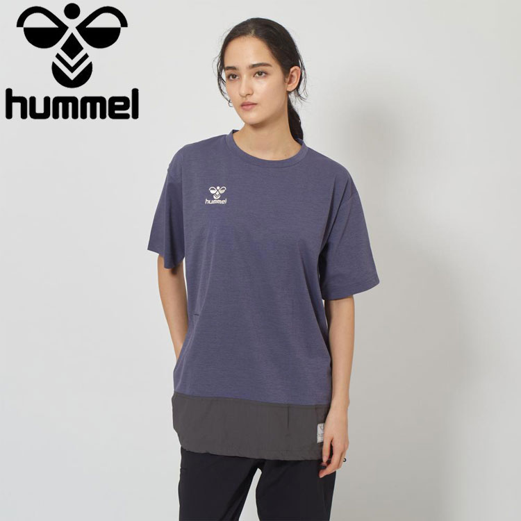 メール便対応 ヒュンメル hummel PLAYウーブンミックス Tシャツ HAP4190-731 メンズ レディース