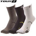 【メール便対応】TOUR B ゴルフ メンズ 5本指ソックス SOG814 ブリヂストンゴルフ 2019年継続モデル