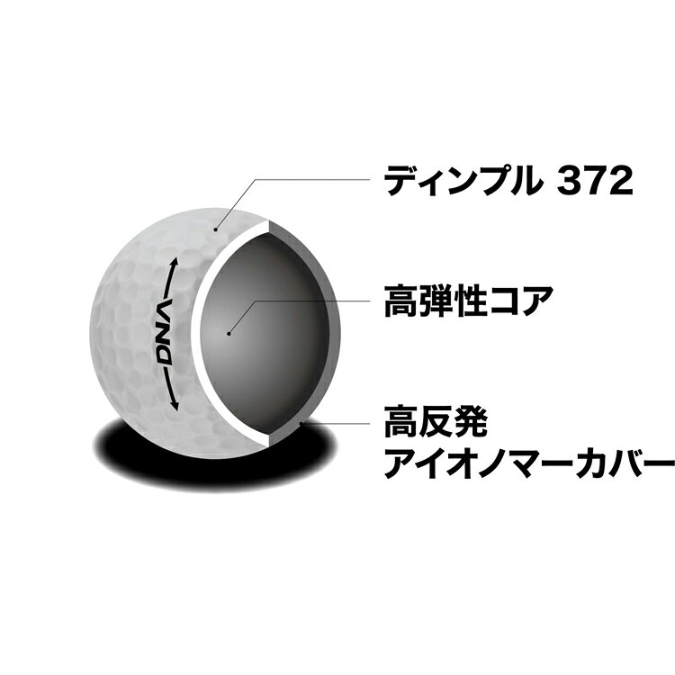 キャスコ DNA ゴルフボール 1ダース（12P） 2021年モデル
