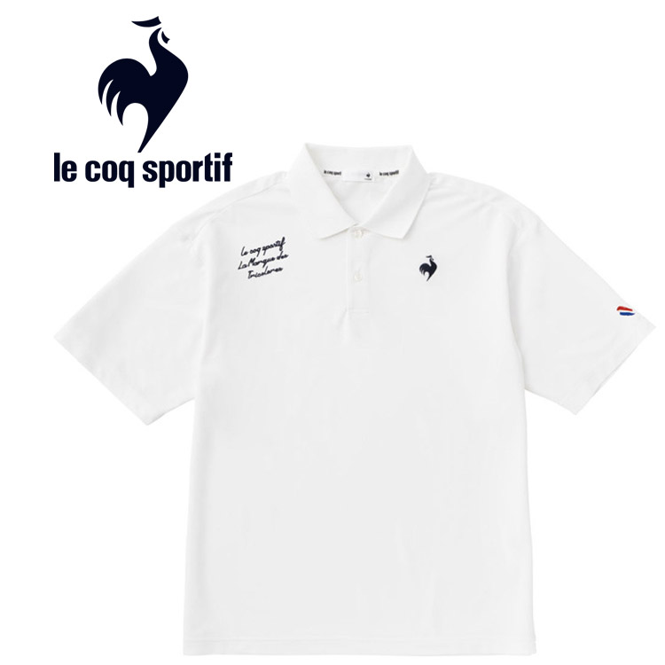 ルコックスポルティフ ポロシャツ メンズ 【メール便送料無料】ルコック le coq sportif ヘランカSUNSCREEN鹿の子半袖ポロシャツ メンズ QMMVJA40-WH