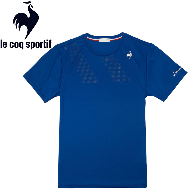 メール便対応 ルコック le coq sportif テニス ソレイユ ゲームシャツ メンズ QTMVJA90-BL