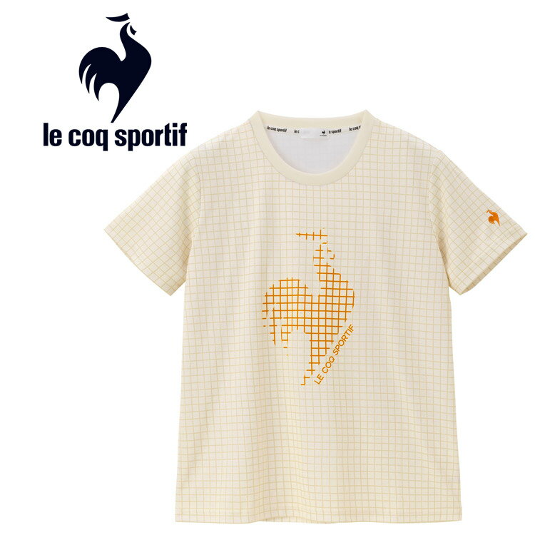メール便対応 ルコック le coq sportif グラフィック半袖Tシャツ レディース LT4FHT01L-WH01