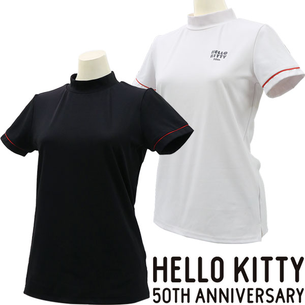  HELLO KITTY ハロー・キティ 50周年 ゴルフ モックネックTシャツ 84032270 Lynx Golf