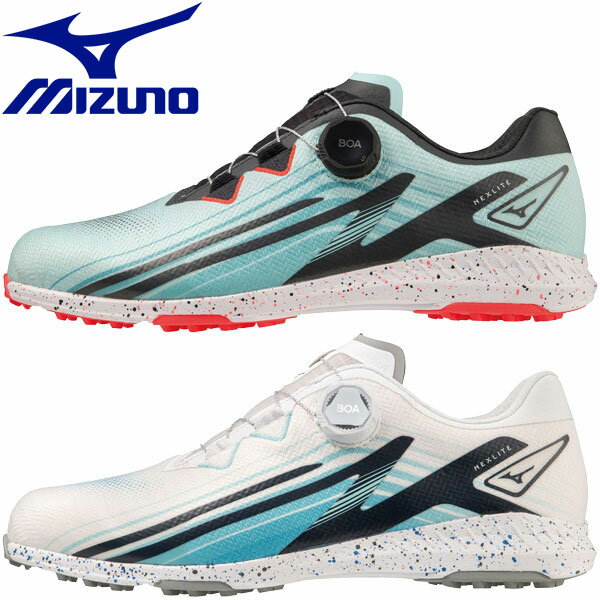 MIZUNO NEXLITE ZERO BOA 「軽さ」という贅沢。ネクスライト史上最軽量モデル。 ■ゼログライドライトインソール（取り外し可） ■製法：セメント式 ■アッパーの特徴：リサイクル合成繊維、BOA(Li2-C dial) ■ソールの特徴：Wgripラバー ■素材：甲材／合成繊維、底材／合成底 ■質量：約199g（25.0cm片方） ■シューズ幅：3E相当の方向けメーカー希望小売価格はメーカーサイトに基づいて掲載しています