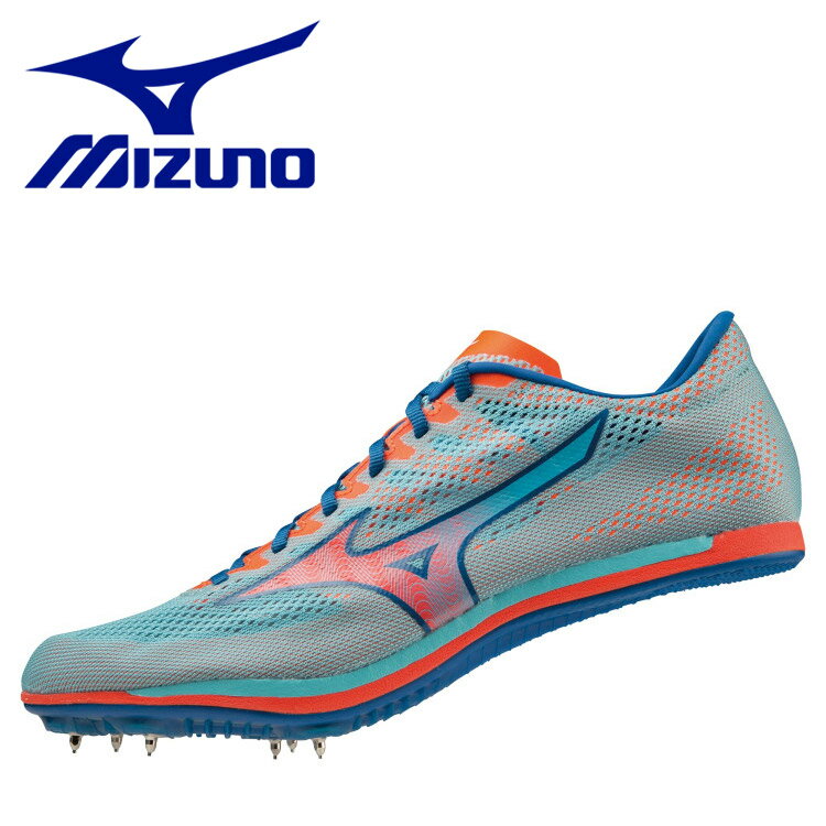 ■ミズノ公式オンライン / 陸上競技 / シューズ / 短・中距離用MIZUNO ENERZY搭載の新しい中距離スパイク。■サイズ23.0〜28.5cm■カラー01：ターコイズ×コーラル×ブルー■素材甲材／合成繊維×人工皮革底材／合成底■原産国ベトナム製■質量約155g（27.0cm片方）■シューズ幅2E相当の方向け■適応サーフェスオールウェザートラック専用／短・中距離用■スパイク・スタッド・ピンスパイクピン／取替式：8ZA303（7mm）■付属品レンチ：8ZA309■サステナビリティ材料：靴ひものテキスタイルに90％以上のリサイクル素材を使用。■発売シーズン2023年春夏【メーカー取り寄せ商品】 こちらの商品はメーカー手配の為、完売の場合もございます。在庫の有無・納期のご連絡はご注文受付メールにてご確認下さい。メーカー希望小売価格はメーカーサイトに基づいて掲載しています