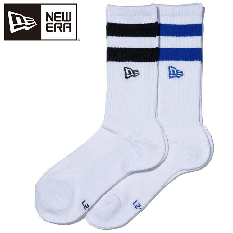 メール便対応 ニューエラ ソックス クルー 2ペア ライン フラッグロゴ エンブロイダリー マルチ 13517764