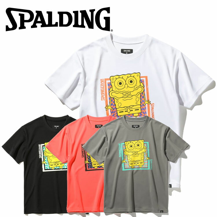 メール便対応 スポルディング KIDS ジュニア Tシャツ スポンジ・ボブ チェッカーフラッグ SJT25063S