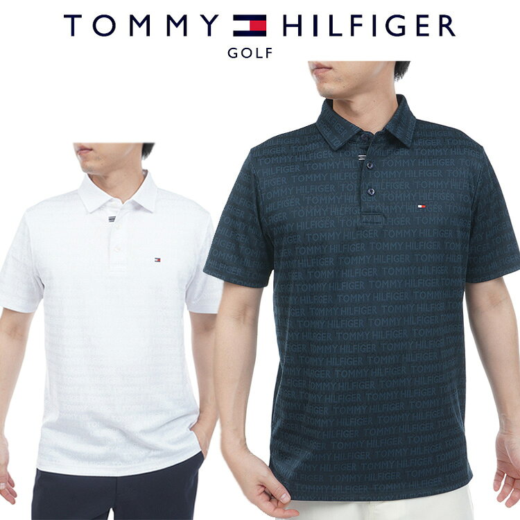 乐天商城 - 【当店在庫】トミーヒルフィガーゴルフ ロゴジャガード 半袖台衿シャツ メンズ 2026春夏 ゴルフウェア THMA631