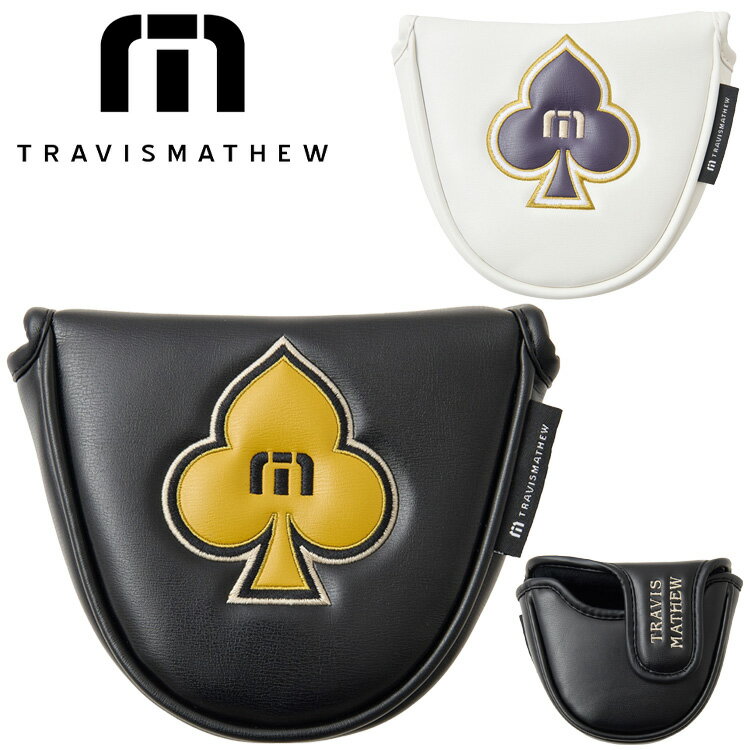 “SOCIAL CLUB シリーズ” から登場する「SC マレットパターカバー」。キャディバッグと同じくトランプモチーフのデザインをあしらい、上質で遊び心のある「SOCIAL CLUB」らしい世界観を感じさせるアイテムです。■デザインと機能の融合アンティークゴールドのパーツや落ち着いたカラーリングが高級感を演出。キャディバッグとの統一感があり、コース上での存在感を引き立てます。パターカバーには マグネット式の開閉機構 を採用し、着脱のしやすさとフィット感を両立。■大切なパターをしっかり保護内側は柔らかい起毛素材を使用し、ヘッドをキズや衝撃から守ります。しっかりとしたクッション構造で、移動中も安心。デザインだけでなく、細部にまでこだわった実用的な仕上がりです。■シリーズで統一する大人のゴルフスタイルキャディバッグ、ボストンバッグ、ドライバーカバーなどと揃えることで、“社交場”をテーマにしたラグジュアリーなトータルコーディネートが完成。素材：合成皮革原産国：中国W14×D3.5×H12メーカー希望小売価格はメーカーサイトに基づいて掲載しています