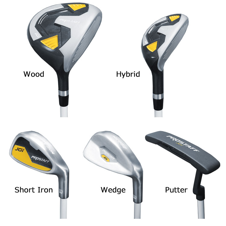 ウィルソン PROSTAFF JGI MEDIUM ジュニアセット 子供用 ゴルフクラブ 5本セット+...