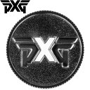 X MARKS THE SPOT BALL MARKER このXの印があれば、自分の位置を間違えることはありません。 両面にPXGロゴとともに場所に印をつけるようなXを真ん中にあるデザインのボールマーカーは黒ニッケル素材。 ポケットにいれてラウンドを楽しんでください。 ●合金亜鉛 ●大きなXの型にPとGの文字の凹凸 ●ブラックニッケル仕上げ ●サイズ：外径24.5mm　厚さ1.7mmメーカー希望小売価格はメーカーサイトに基づいて掲載しています