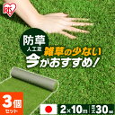 人工芝 ロール 2m×10m 芝丈30mm RP-30210 3枚セット 国産 リアル人工芝 防草人工芝 防草 雑草対策 雑草防止 国産 人工芝マット 芝生マッ...