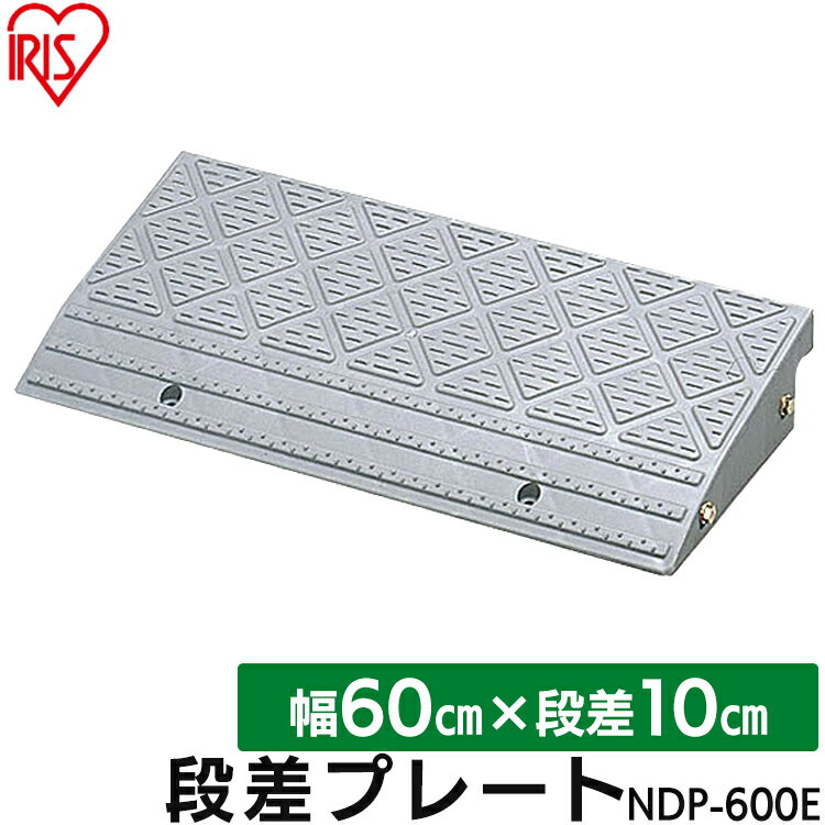 段差プレート 10cm段差 プラ NDP-600E 幅60cm 段差プレート 段差スロープ スロープ 駐車場 段差解消 車 車庫 玄関 玄関前 庭 転倒防止 バイク 自転車 シニアカー スクーター 車いすの乗り上げ バリアフリー ガレージ アイリスオーヤマ