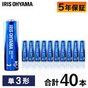 乾電池 単3 40本 単三 電池 BIGCAPA basic 単3形 20本パック×2 LR6Bb/20P 5年保証 アルカリ乾電池 電池 でんち デンチ 乾電池 バッテリー アルカリ乾電池 あるかりかんでんち アルカリ アイリスオーヤマ 