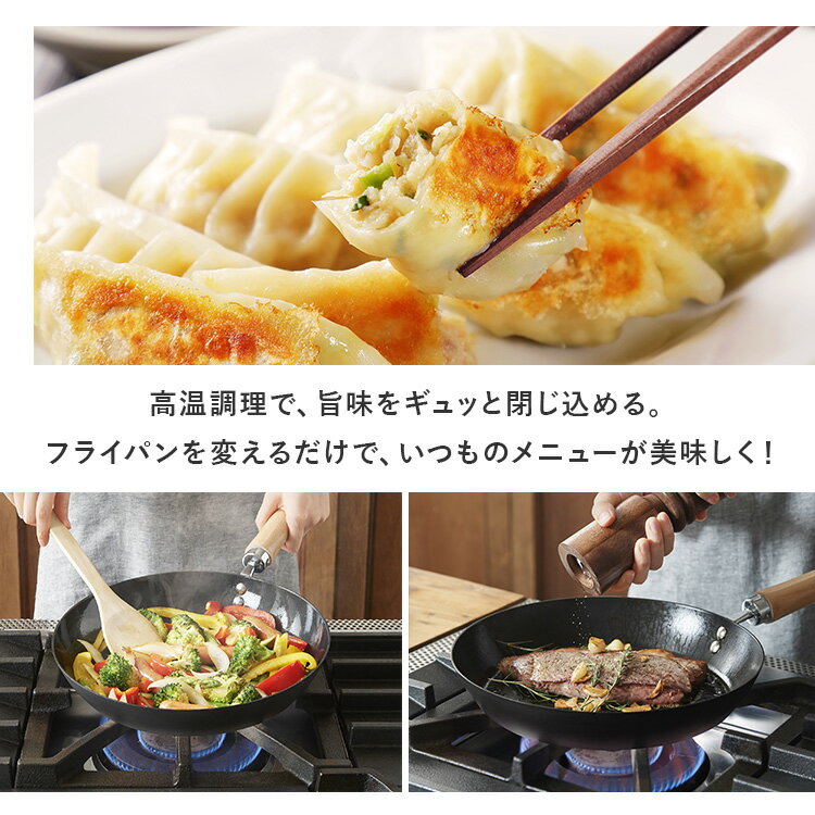フライパン 鉄 20cm 鋳物 フライパン 鉄製 ih ガス火 炒め鍋 厚型 鉄フライパン 20cm SCP-F20フライパン アウトドア IH対応 ブラック IH 調理器具 熱伝導 蓄熱性 鉄 調理 料理 軽い ガス火 ガス キッチンシェフ KITCHENCHEF アイリスオーヤマ[3sdl10]