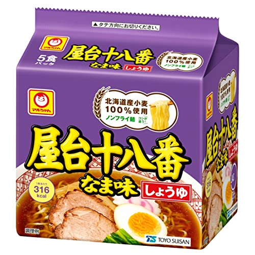 東洋水産 マルちゃん 屋台十八番 なま味しょうゆ 5食パック ×12個 (6個入×2ケース)